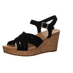 UGG Women's Uma Wedge Sandal, Black, 10 M US