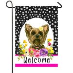 Yorkie - Best of Breed Paw Prints House Flag