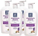 Kiss My Face Lavender & Shea Butter Moisture Shave, 11-Ounce Pumps (Pack of 4)