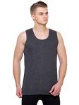 BODYCARE Mens Regular Fit Thermal Tops Round Neck Sleeveless Pack Of 1-Charcoal Melange