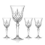 DIAMANTE Chatsworth Wine Glasses - Made from Premium Lead Free Crystal - Set of 4