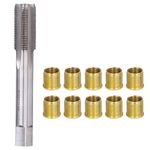 Bewinner Spark Plug Thread Hole Repair Tools, Thread Repair Kit with 10pcs M14 x 1.25 Thread Inserts and a M16 x 1.25 Thread Tap for Gasoline Engine