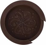 Guitar Soundhole Cover, 4 inch Sound hole Rubber Cover for Acoustic Guitar (Brown)