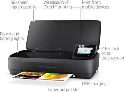HP OfficeJet 250 Mobile Printer – Portable Wireless All-in-One