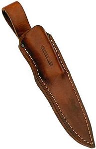 BPS Knives, Genuine Leather Sheath for Mora Companion & BPS Knife BS3 - Outdoor Camping Fixed Blade Knife Sheath 4 inch - Handmade Leather Case with Belt Loop Clip (Right-Handed)