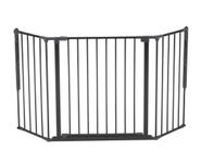 BabyDan Flex M, 90-146 cm, Stair Gate/Room Divider, Black, Made in Denmark - Baby Gate/Safety Gate (Pet Gate/Dog gate/Dog playpen)