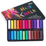 Hair Chalk, 24 Colors Set Non-Toxic Temporary Hair Color Chalk Dye Soft Pastels for Women and Girls Hair