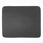 LARGEST MAT 24" x 30" Oversized XXL Dish Drying Mat Drainer Pad for Kitchen Counter, Machine Washable, Reversible, Super Absorbent, Quick Dry Microfiber, Non-slip (Black)