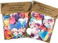 20 Plantable Seed Hearts. Wildflower Seeded Paper Shapes. Eco Friendly Gift. DIY Wedding Favours. Card Making. Craft Embellishments. Funeral Memorial. Kids Nursery Activities. Thank You Teacher Gifts