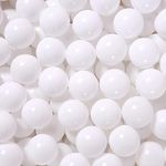 GUESVOT Ball Pit Balls for Kids, Plastic Refill 2.2 Inch Balls, 100 Pack, Bright Colors, Phthalate and BPA Free, Includes a Reusable Storage Bag with Zipper Christmas Decoration Xmas Gift(White)