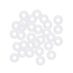 BodyJewelryOnline O-Ring White Rubber Perfect for Tunnels Plugs and Tapers, Also for Any Piercing Retainer Eyebrow, Labret, Industrial, Cartilage Pack of 20, 10g, Rubber, no gemstone