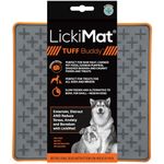 LickiMat Tuff, Heavy-Duty Buddy, Dog Slow Feeder Lick Mat, Boredom Anxiety Reducer; Perfect for Food, Treats, Yogurt, or Peanut Butter, Fun Alternative to a Slow Feed Dog Bowl, Orange