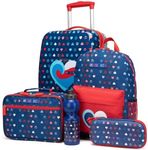 NAUTICA Kids Luggage - 18" Airline Approved Rolling Hardside Upright Carry-on Suitcase with Wheels, Nautica Peace | 5pc School Set, Carry-on 18 Inch, Nautica Kids Luggage - 18" Airline Approved