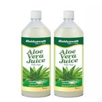 Baidyanath Pure Aloe Vera (with Pulp) (2L, 1L X 2) | No Added Sugar or Flavor | Source of Natural Nutrients, Boosts Immunity and Digestion