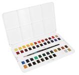 Daler Rowney Aquafine Metal Box of 48 Assorted Colors with Brush