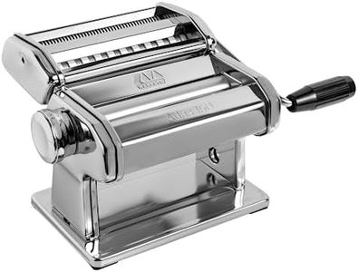 MARCATO Made in Italy Atlas 150 Classic Manual Pasta Maker Machine, Chrome Steel. Makes Lasagna, Fettuccine & Tagliolini .