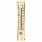 Dunnet Tools Traditional Wooden Wall Garden Thermometer - Handy and Practical Outdoor Thermometer Hardwearing Greenhouse Thermometer Easy to Hang for Indoor Outdoor Conservatory, Kitchen Thermometer