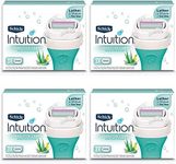 Schick Intuition Pure Nourishment Womens Razor Refills with Coconut Milk and Almond Oil, 3 Count (Pack of 4)