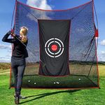 KAIDIDA Golf Practice Hitting Nets for Backyard Driving Indoor Use 8x8FT Heavy Duty Practice Golf Driving Nets for Backyard Premium Portable Golf Impact Nets Cages with Frame