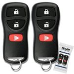 KeylessPros 3-Button Replacement Keyless Entry Remote Key Fob, Compatible with Nissan Armada Pathfinder Frontier Murano Titan Quest Xterra Sentra Versa, Infiniti FX35 FX45 QX4, KBRASTU15 (2-Pack)