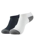 Jockey 7506 Women's Cotton Nylon Blend Solid Low Show Socks with Stay Fresh Treatment_Black & White_FREE SIZE