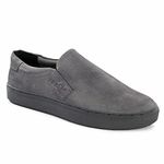 Legwork Men's Suede Leather Slip On Shoes for Men and Boys (Grey, 10)