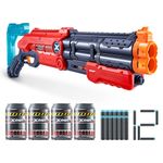 Excel Vigilante (12 Darts + 4 Shooting Targets) by ZURU, X-Shot Red Foam Dart Blaster, Toy Blaster, Twin Barrels Pump Action, Quick-Fire, Toys for Kids, Teens, Adults (Red)