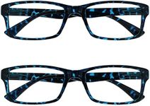 The Reading Glasses Company Blue Tortoiseshell Readers Value 2 Pack Designer Style Mens Womens RR92-3 +2.50