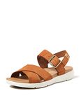 Timberland Women's Wilesport Leather Ankle Strap Sandals, Rust Nubuck, 4 UK