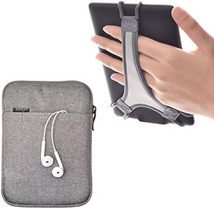 TFY E-Reader Protective Pouch Bag with Zip Closure, Plus Bonus Hand Strap Holder for 6 inch e-Readers - Kindle 6 inch/Paperwhite/Voyage/Oasis 6 Inch/Nook GlowLight Plus/Kobo Aura/Touch 2.0