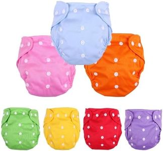 CSKB Baby Washable Reusable Cloth Diapersbreathable Adjustable Snap 7pcs Pack Pocket Cloth Diaper