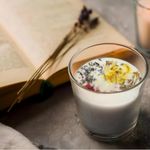 BeVibrance Herbs Scent Glass Candle, 300gm, 40-45 Hrs Burning Time, 100% Soy Wax, Clean & Non-Toxic, Gifting & Home Decor