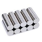 MAGXCENE 100 Pcs Neodymium Disc Small Magnets, 7mm x 2mm Tiny Strong Magnets for Dry Erase Board Whiteboard Office Fridge Crafts, Mini Round Rare Earth Magnets for DIY Building Scientific Models