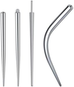 D.Bella 14G Piercing Taper Insertion Tool Stainless Steel Piercing Assistant Tool for Threaded Push In Threadless Belly Navel Tongue Nipple Piercing Changing Stretching Kit Assistant Tool