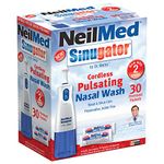 NeilMed Sinugator Cordless Pulsating Nasal Wash, 30 Count (Pack of 1)