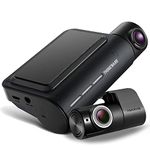 Thinkware Q800 Pro Dash Cam - 2K QHD 1440p Front & 1080p FHD Rear Dash Camera - Built-in Wi-Fi & GPS, Super Night Vision & Hardwire Lead For Battery Safe Parking Mode - 32GB SD Card - Android/iOS App