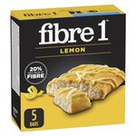 FIBRE 1 Delights Bars Lemon Flavour, Naturally Flavoured, Snack Bars, Pack of 5 Bars