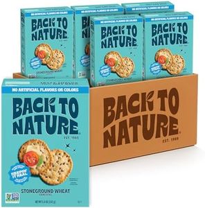 Back To Nature Organic Stoneground Wheat Crackers, Dairy Free, Non GMO, 5 Ounces (Pack Of 6)
