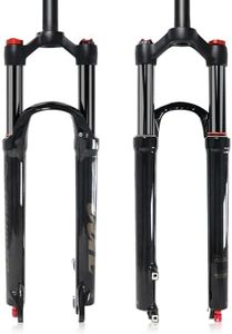 ZTZ Mountain Bike Fork,26 27.5 29 inch MTB Suspension Air Fork ，Rebound Adjust，Travel 120mm,QR 9mm，1-1/8 Straight Tube, Ultralight Mountain Bike Front Fork for XC/AM Bike(Crown Lockout/27.5inch)