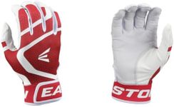 Easton | MAV GT Baseball Batting Gloves | White/Red | Adult Small