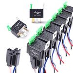 MICTUNING Relay Switch Harness,Automotive Relay 12V Fuse Relay Harness Set-30A ATO/ATC Blade Fuse,5-Pin SPST Automotive Electrical Relays with Heavy Duty 14 AWG Wires-6 Pack