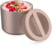 Bentgo® Stainless Insulated Food Container - Triple Layer Insulation, Leak-Proof Lid, Wide Mouth Design - Sustainable 2.4 Cup Capacity, Food-Grade Materials, Ideal for Cool or Warm Food (Rose Gold)