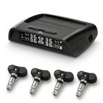 Skyshop® C240 Prime Solar TPMS Car Tyre Pressure Monitoring System with Voice Alert | German Chip High Accuracy | 4 High-Precision Internal Sensors | Real-Time Pressure & Temperature for Cars & SUVs
