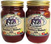 Amish Wedding All Natural Old Fashioned Strawberry Rhubarb Jam 18 Ounces (Pack of 2)