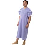 Patient Hospital Dignity Gown, Blue & White Stripe Polycotton Fabric, Extra Dignity, Used by NHS