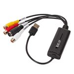 H-its Kabel : USB 2.0 480Mbps Video Audio Capture Card Adapter VHS to PC DVD HDD TV Converter Adapter Automatically Recognizes AV and S-Video