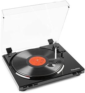 Audizio RP310 Vinyl Record Player Black Turntable Auto MP3 USB RCA Shock Absorbent Feet HQ with Dust Cover