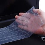 Saco Silicone Skin Keyboard Cover Compatible for HP Pavilion 15-cc132tx 15.6 Laptop -Transparent