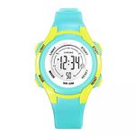 Time Up Digital Dial Dual Color Children Wristwatch with Alarm & Stopwatch Functions Sports Watch for Boys & Girls (Age:4-12 Years)-M5128-X (Aqua Green)