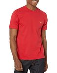 Brooks Brothers Men's Supima Cotton Short Sleeve Crew Neck Logo T-Shirt, Red, Medium